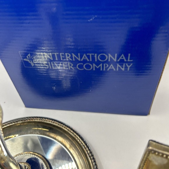 Vintage 3 PC Vanity Set Vase,Frame and Mirrored Tray International Silver Co. - Picture 5 of 6